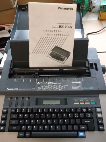 Panasonic Electronic Typewriter RK T365 Accu-spell Check w/ cord/cover/instruct