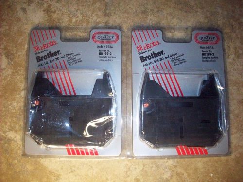 Lot Of 2 New NuKote NK199-2 Ribbons For Brother AX-10, EM-30 &amp; Others