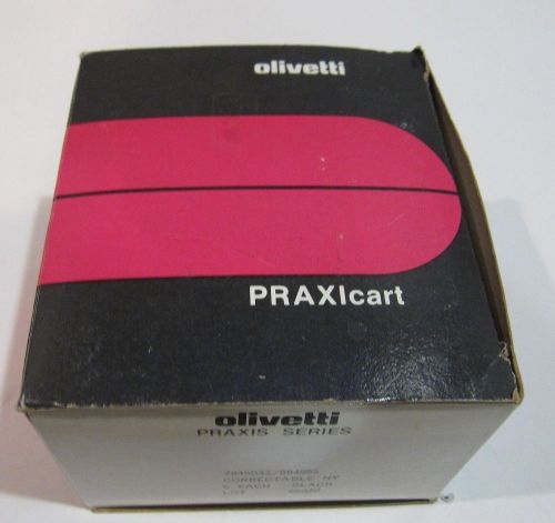 Olivetti Praxicart Correctable Hy Carbon Ribbon Cartridges Lot of 4 + 1 Black