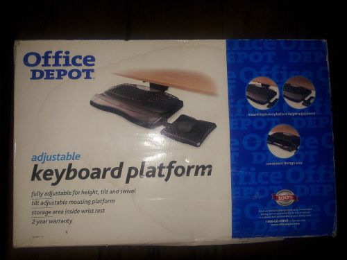 Office Depot Brand Fully Adjustable Keyboard &amp; Mouse Platform, Black # 811-712