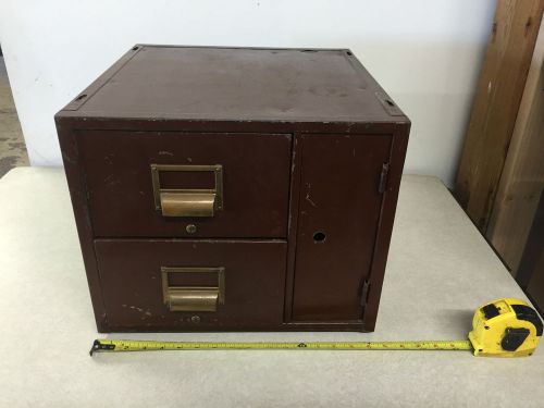 1950&#039;s Vintage 3 Door Stackable Filing File Cabinet Unique Brass Hardware