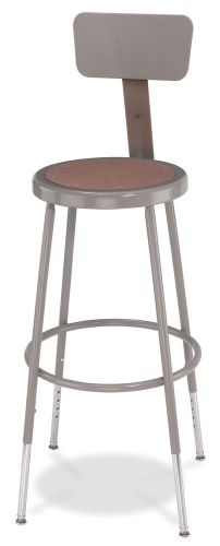 National Public Seating Height Adjustable Stool with Backrest 25&#034; Set of 5