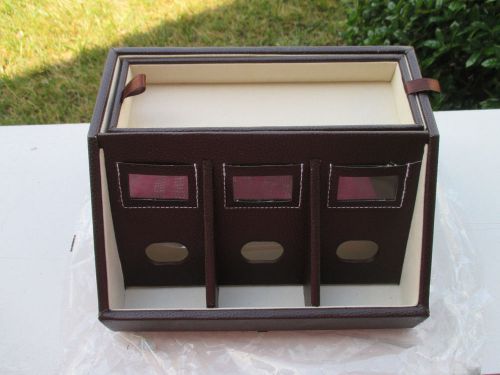 Saddlebreed Charging valet Leatherette  3 Compartments Brown Retail  BRAND NEW!