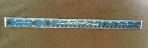 RARE- UARCO BUSINESS DATA FORMS 16&#034; METAL RULER- FOR DATA PROCESSING