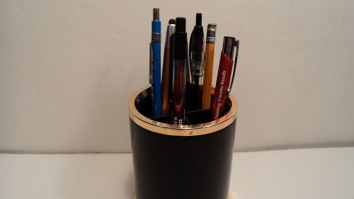 Lerche 36020 Black &amp; Gold  Desk Pencil Cup