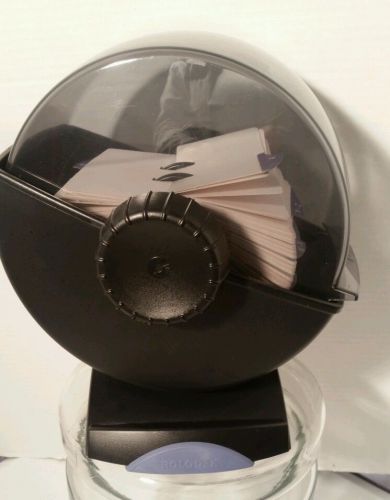 Large Jumbo Black Swivel Rolodex Complete With 3 X 5 Cards