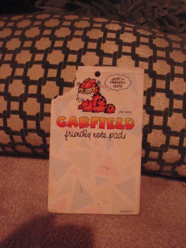 HTF VINTAGE 1987 3M GARFIELD  NOTES PAD &#034;JUST A FRIENDLY NOTE&#034;