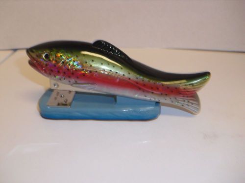 Whimsical Rainbow Trout Fish stapler  Home Office College School Collectible