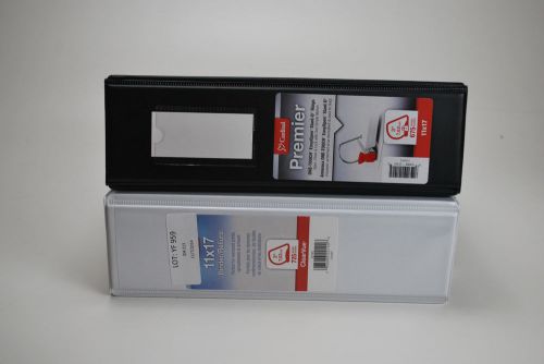 2 New 3&#034; Cardinal ClearVue 11x17 Binders - Slant D Ring Display Cover Easy Open