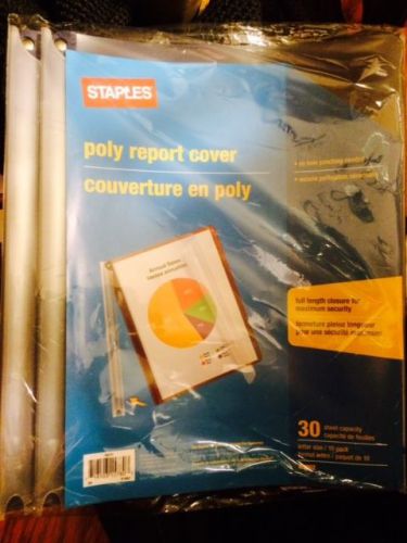 STAPLES Poly Report Cover Swing Spine Binder File Cover 5 Pack