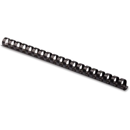 Fellowes Plastic Combs - 10.75&#034; L - 0.50&#034; Diameter  - Letter - 25 / Pack - Black