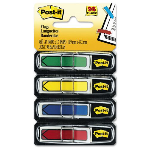 Post-it Flags Arrow 1/2&#034; Flags, Four Colors, 24/Color, 96-Flags/Pack