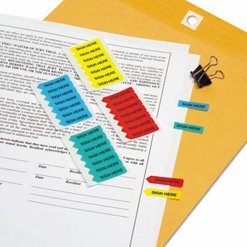 Redi-tag Mini Arrow Page Flags, &#034;Sign Here&#034;, 126 Flags per Pack (RTG72020)
