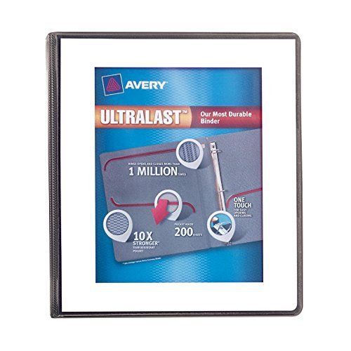 Avery ultralast one touch slant ring view binder - 1&#034; binder capacity (ave79744) for sale