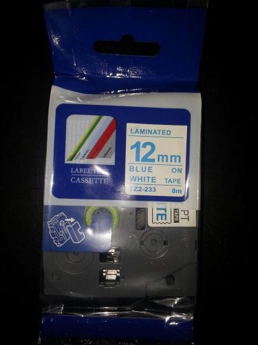 Compatible brother tz-231 p-touch laminated blue on white tape 12mm 8m tze-231 for sale