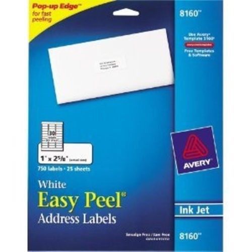 lot 2 Avery Address Labels Inkjet Printers 1 x 2.62 Inch 2 Box of 750 (8160)