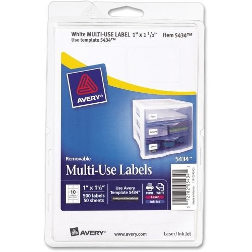 LOT OF 4 Avery Handwritten Removable ID Label - 1.5&#034;Wx1&#034;L - 500/Pk
