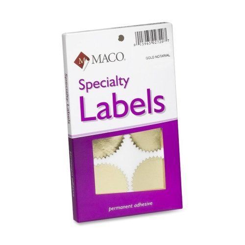 Maco gold foil notarial seals  2-1/4 inches in diameter  32 per box (os-721) for sale
