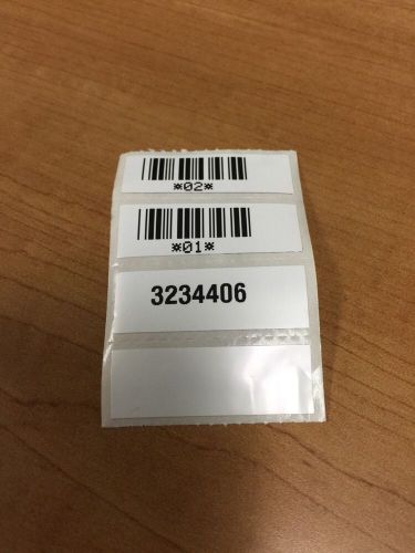 500 sequential serial numbered bar code labels stickers waterproof 1.5 x .5 for sale
