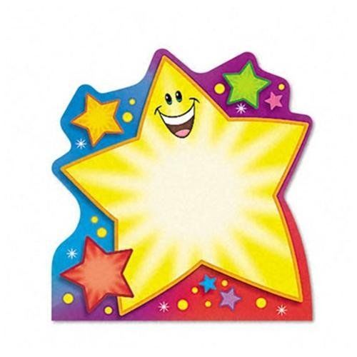 Trend Super Star Shaped Note Pad - 50 Sheet - 5&#034; X 5&#034; - 1 Each - (t72066)