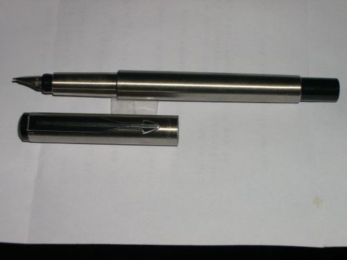 Parker “Vector” Fountain Pen, Stainless Steel with Silver Trim