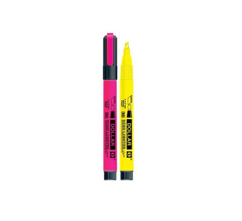 Dollar High Lighter 1.4.5 MM (Pack Of 2 Pcs In Pink And Yellow Colors)