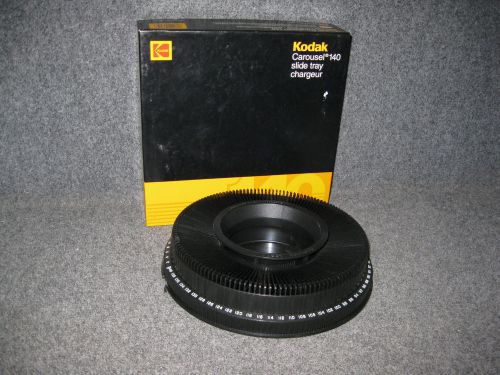 Kodak Carousel 140 Vintage Presentation Projector Black Slide Tray Tested