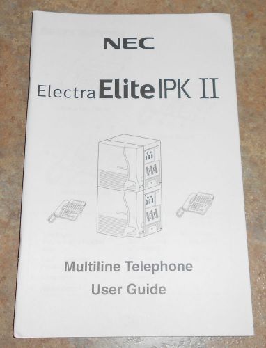 20 NEC Dterm 80 Elite IPK II Telephone User Guides Manual DTH 8D 16D 32D 1 2 NEW