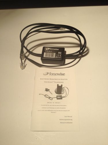 Fonewise EHS-1, Jabra Electronic Hook Switch Adapter 02-1000 Avaya phones