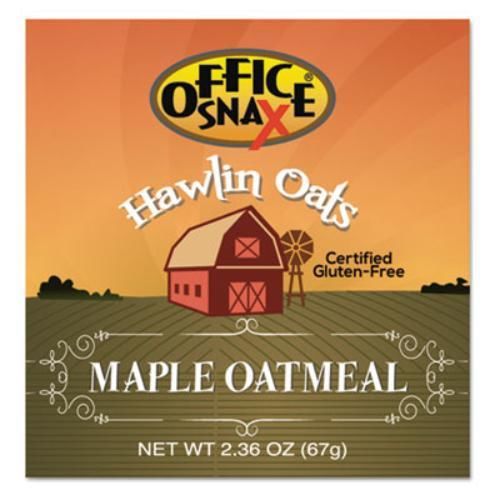 Office Snax 00076 Minneloa Farms Oatmeal, Maple, 2.47oz Bowl, 24/carton