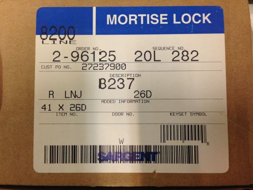 Sargent Assa/Abloy 8200 Line Mortise Lock 8237