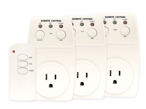 NEW DSI Outlet Wireless Remote Wall Outlets  3 Outlets with 1 Remote