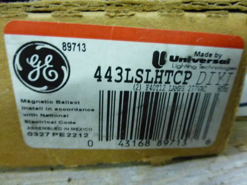GE Ballast 443LSLHTCP DIYI 277V 60 htz for two F40 T12 lamps