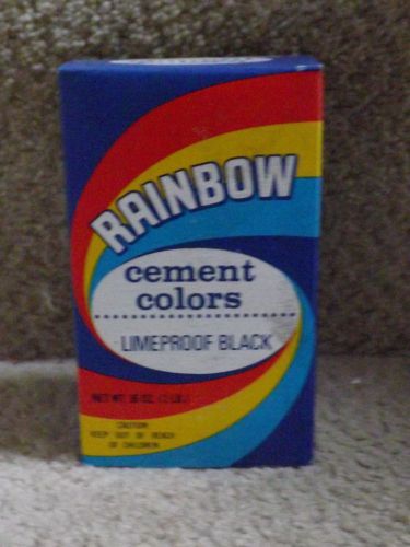 *NEW*NOS RAINBOW CEMENT COLORS LIMEPROOF BLACK 16 Oz Made In U.S.A.