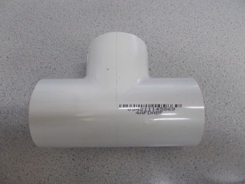 Package of 2 Spears 401-015 SERIES PVC PIPE FITTING TEE 1 1/2&#034; Socket White
