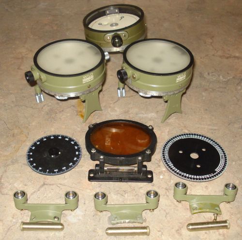 Wild heerbrugg  theodolite circular compass  surveying parts lot for sale