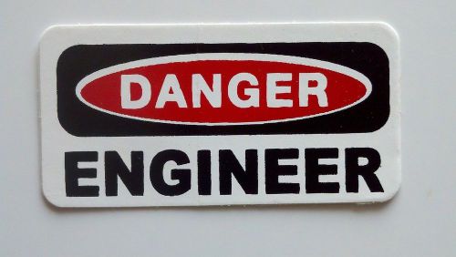 3 - Danger Engineer Lunch Box Hard Hat Oil Field Tool Box Helmet Sticker