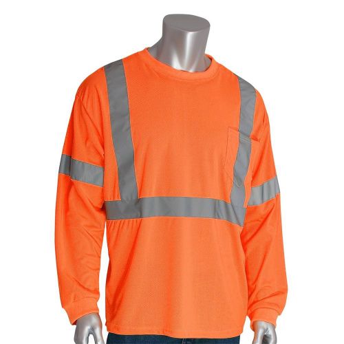 Hi-Vis Safety Long Sleeve Shirt ANSI/ISEA 107-2010 Class 2 Standards 9051LONGO-M