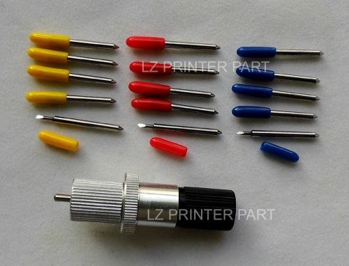 1 holder +15 pc 30°45°60° Blades for Roland GCC LiYu Blade Vinyl Cutter Plotter