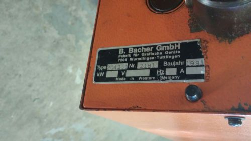 Bacher Plate Punch for Heidelberg 102 CD Press