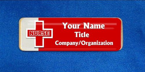 Red Cross Nurse Custom Personalized Name Tag Badge ID Nursing Medical RN CNA LPN