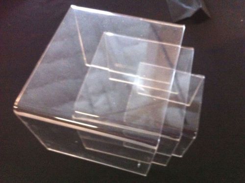1 Set of 6&#034; 8&#034; &amp; 10&#034; Clear Acrylic Risers