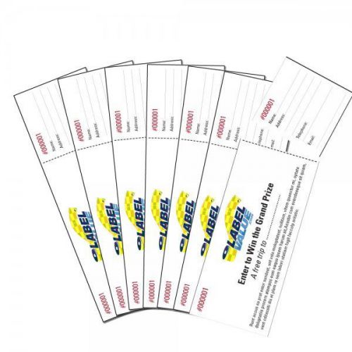 Avery Compatible LV-16154 Tickets with Tear-Away Stubs 1-3/4&#034; x 5-1/2&#034; LV-16154