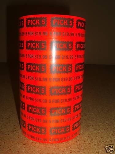 MONARCH 1151 1153 1159 LABELS -FL RED  PICK 5 FOR $19.99