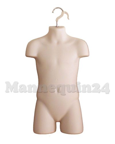 Flesh child body mannequin form + hook for hanging pants, kids display for sale