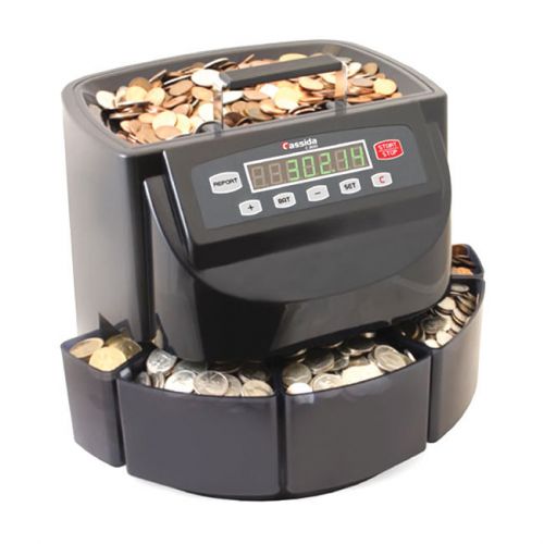 Cassida c200 automatic electronic coin counter sorter machine with led display for sale
