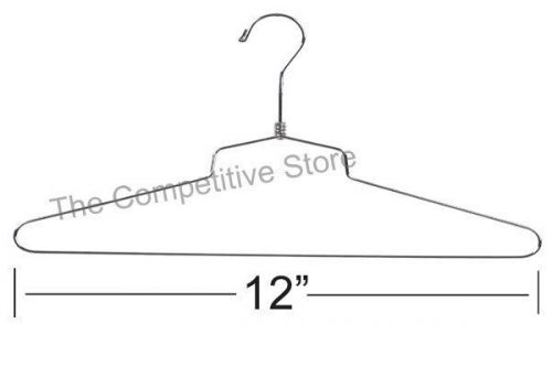 12&#034; Salesman Metal Clothing Hanger With Regular Hook &amp; Twist Joint - 50 Pieces