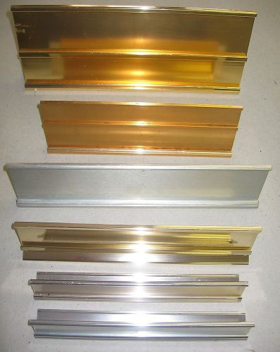 DESK HOLDERS, LOT OF 6 GOLD AND SILVER