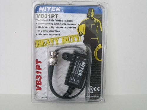 New Nitek Coax Eliminator VB31PT Twisted Pair Video Balun Transceiver
