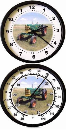 New OLIVER Model 88 Tractor Wall Clock &amp; Thermometer Vintage Tractor Farmer Car